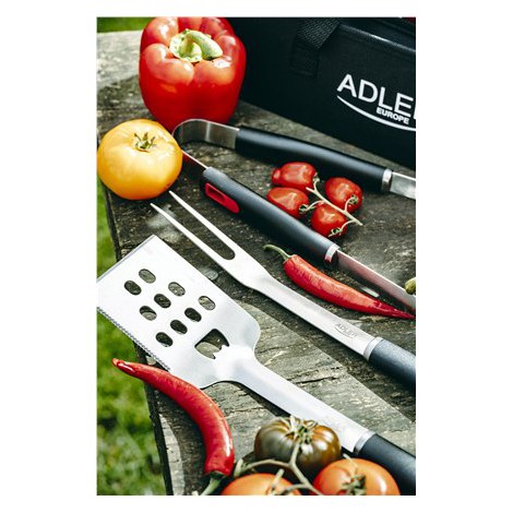 Adler | Grill Utensil Set with Carrying Case | AD 6727 | Grill Cutlery Set | 4 pc(s) | Stainless Steel/Black - 9